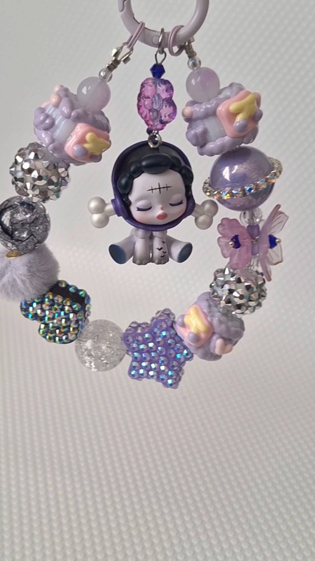 Phone/bag charm SKULL PANDA